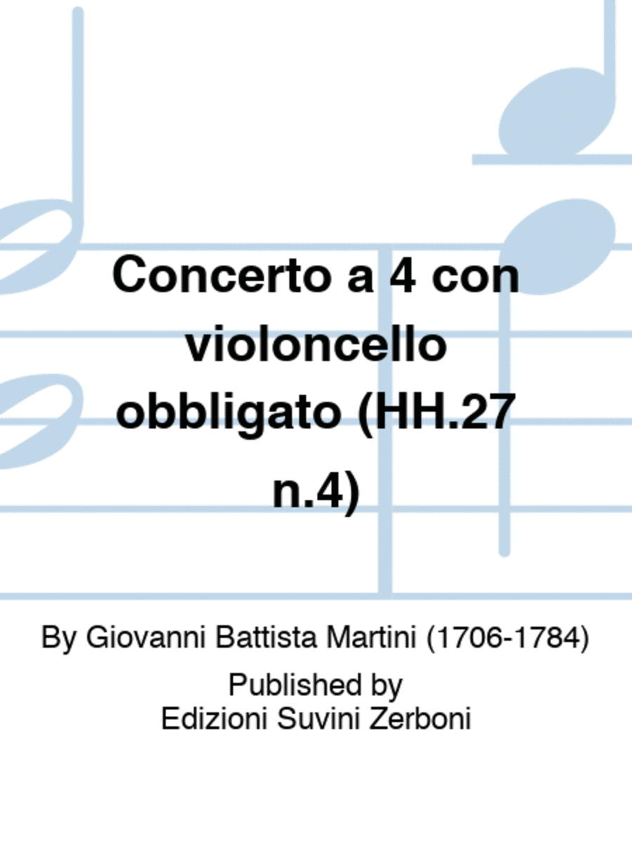Concerto a 4 con violoncello obbligato (HH.27 n.4)