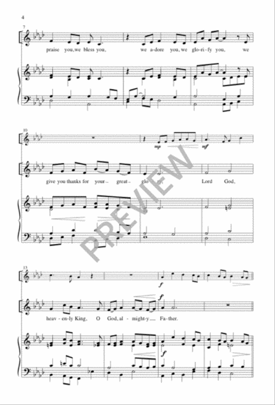 Holy Name of Jesus Glory to God 4-Part scores gallery preview page 3