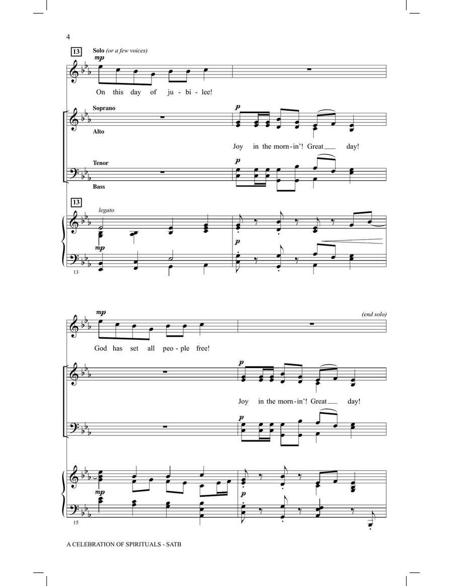 A Celebration Of Spirituals 4-Part scores gallery preview page 2