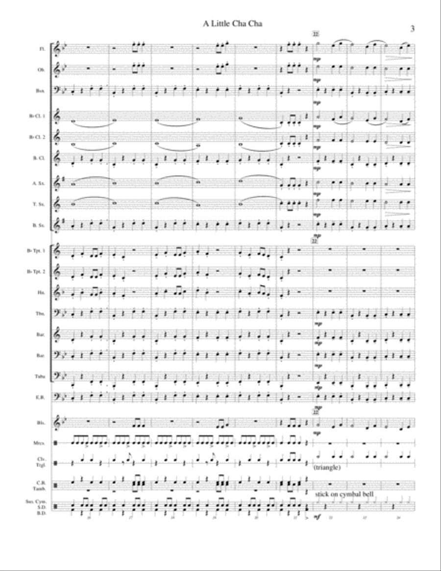 A Little Cha Cha A Little Cha Cha Concert Band scores gallery preview page 4