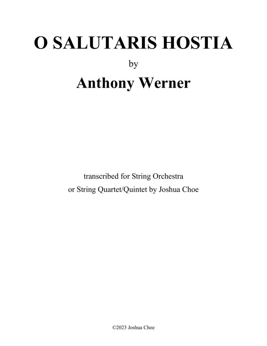 O Salutaris Hostia (in A-Flat Major) image number null