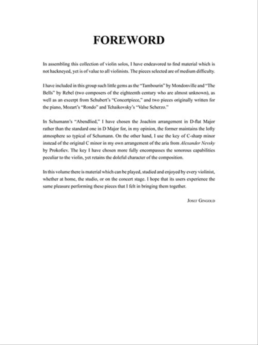 Solos for the Violin Player Violin Solo scores gallery preview page 4