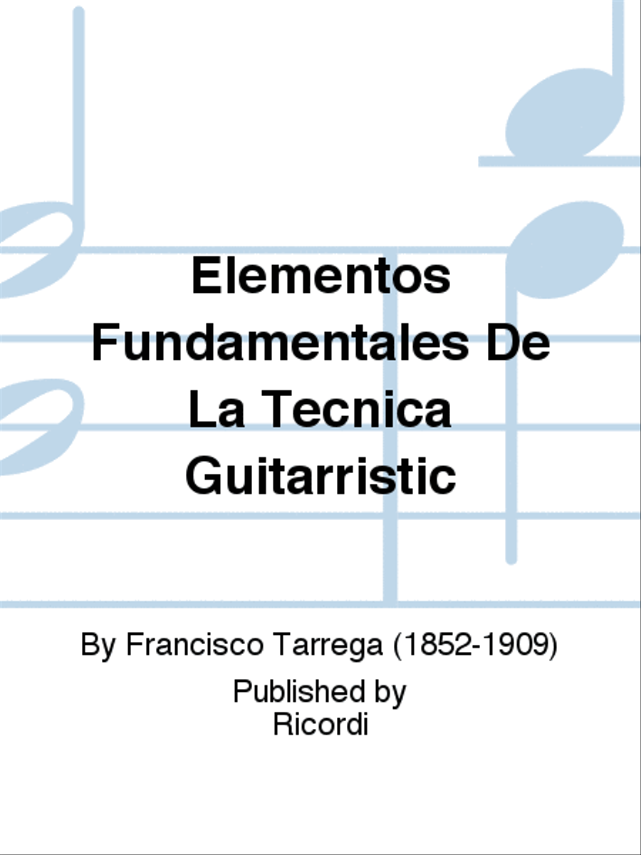 Elementos Fundamentales De La Tecnica Guitarristic Guitar scores gallery preview page 1