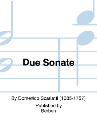 Book cover for Due Sonate