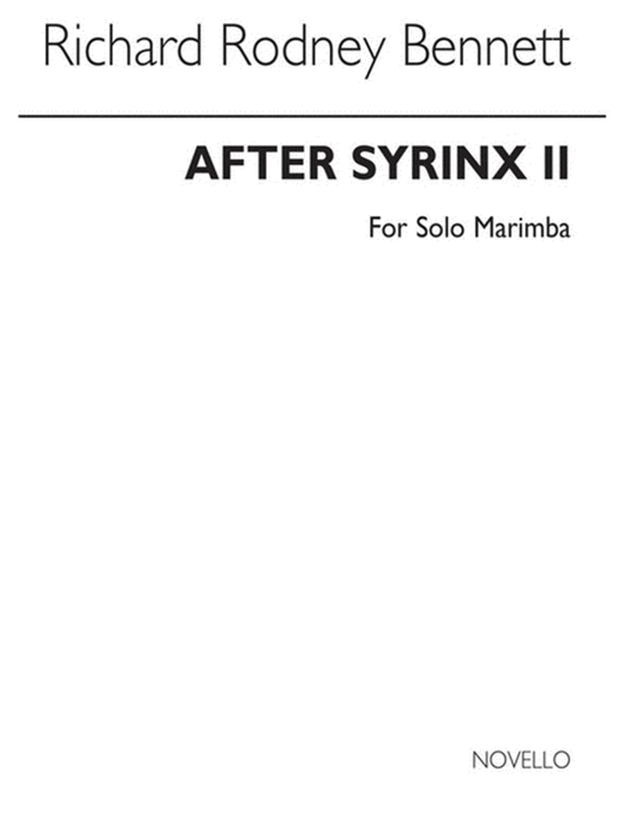 Bennett After Syrinx Ii Marimba(Arc)