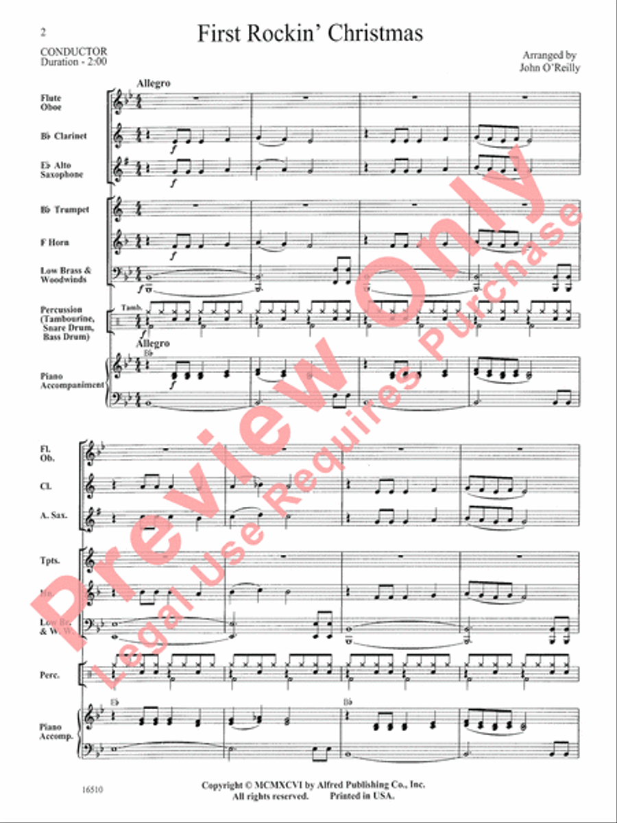 First Rockin' Christmas First Rockin' Christmas Concert Band scores gallery preview page 3