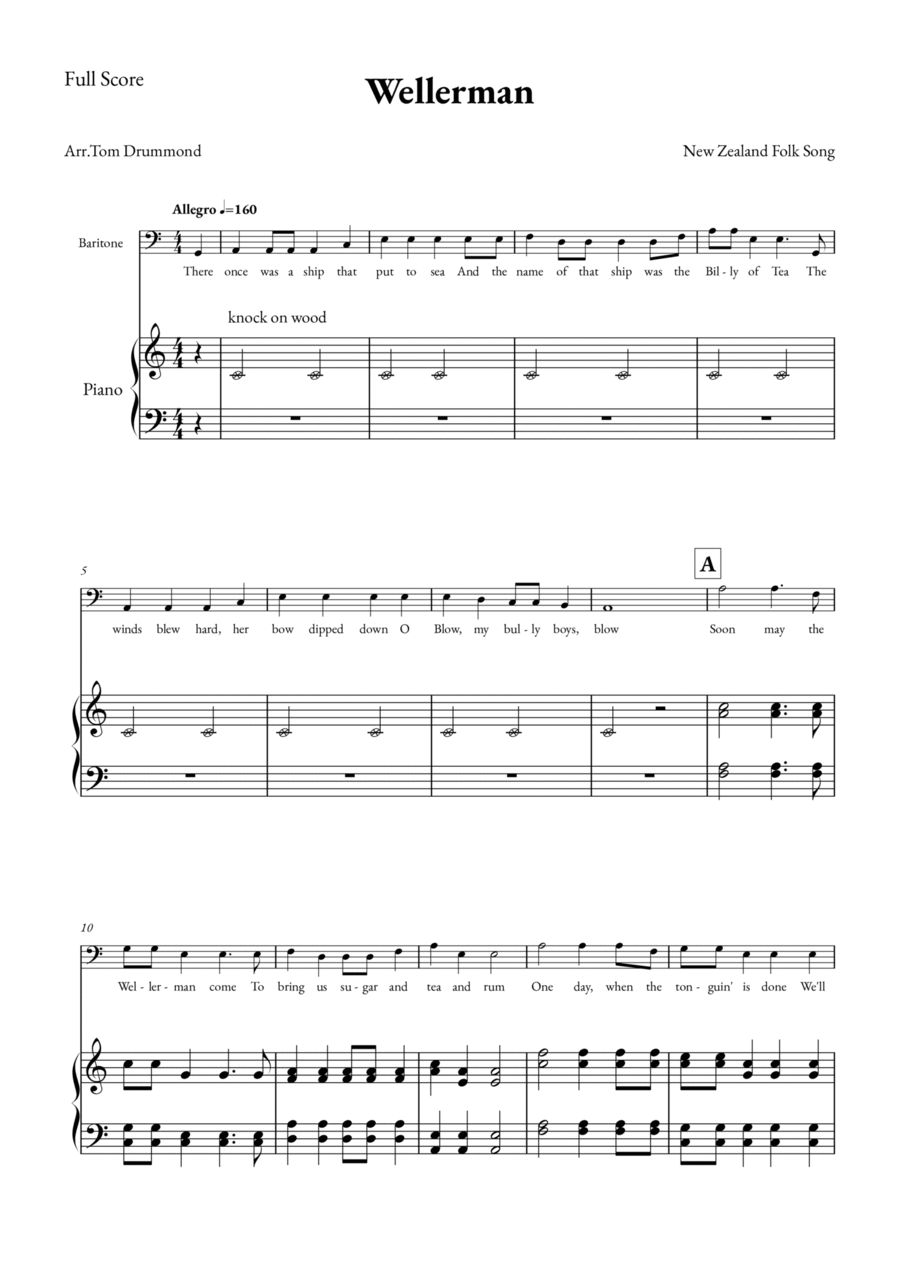 Wellerman Voice scores gallery preview page 1