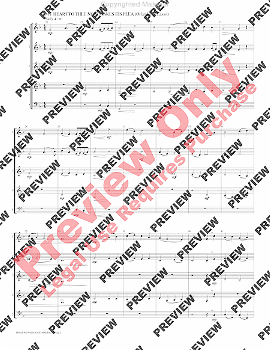 Three Renaissance Madrigals Woodwind Ensemble scores gallery preview page 4
