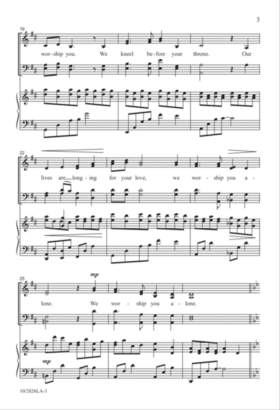 We Worship You Alone We Worship You Alone 4-Part scores gallery preview page 3