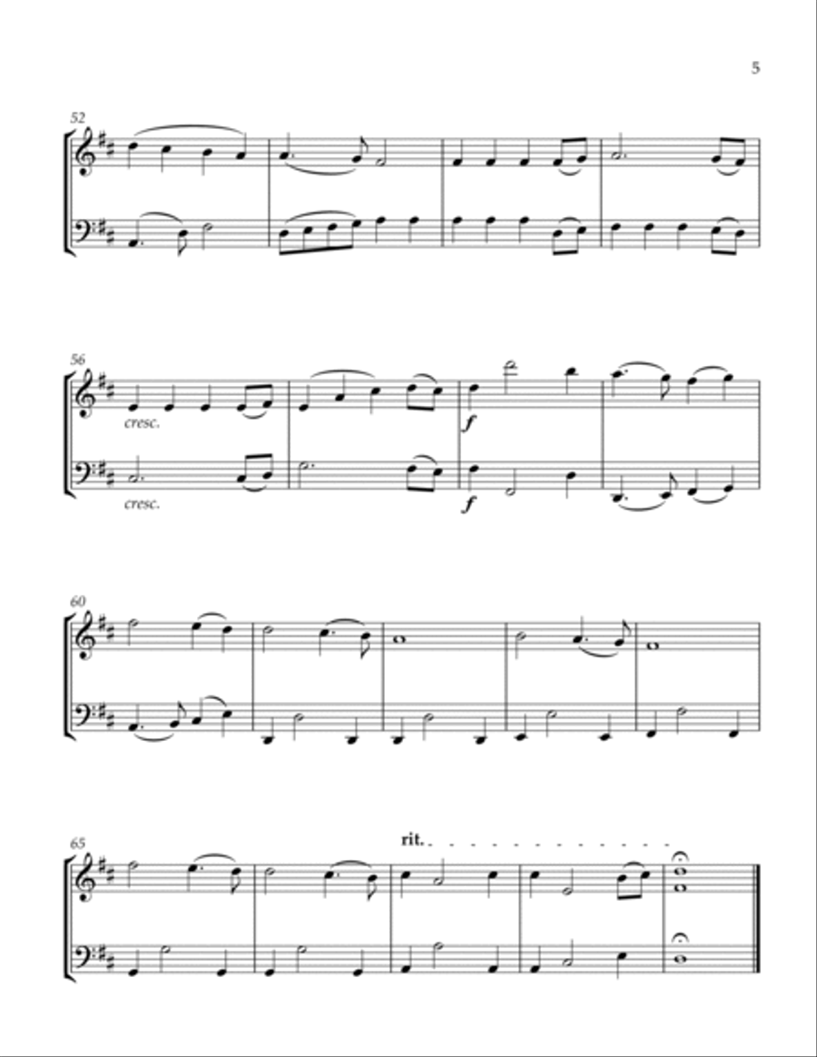 Joy To The World Violin and Cello Duet String Duet scores gallery preview page 5