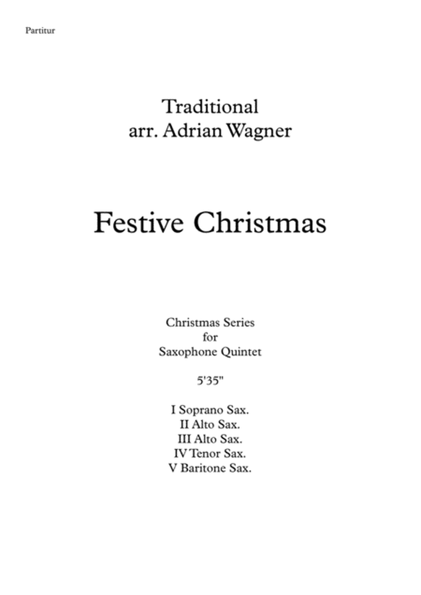 "Festive Christmas" Saxophone Quintet arr. Adrian Wagner image number null