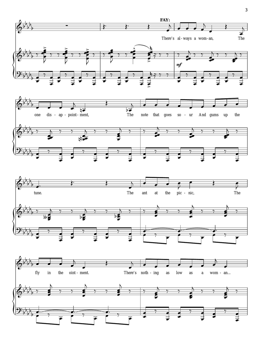 There's Always A Woman Voice scores gallery preview page 3