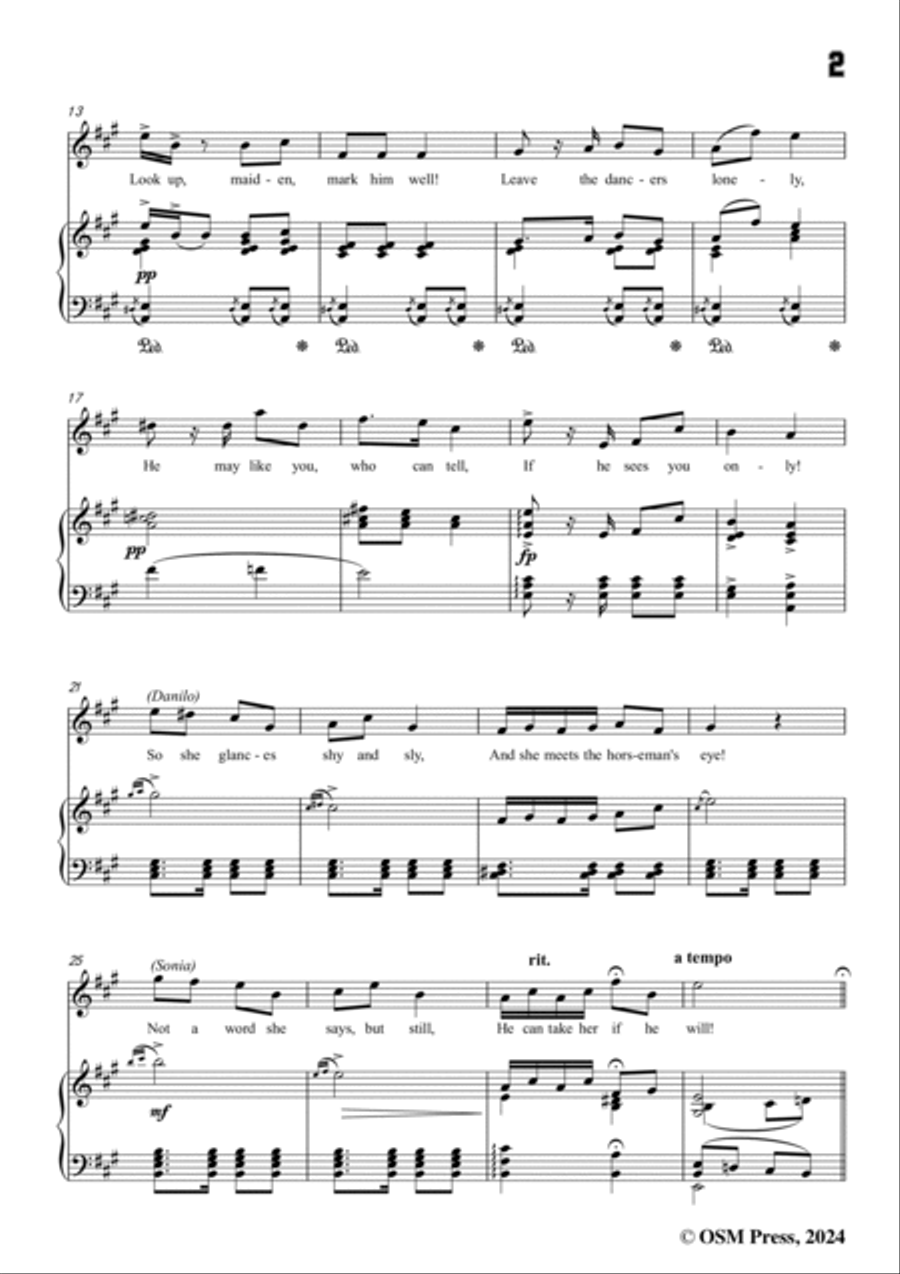 Lehár-The cavalier(Duet),in A Major Voice scores gallery preview page 3