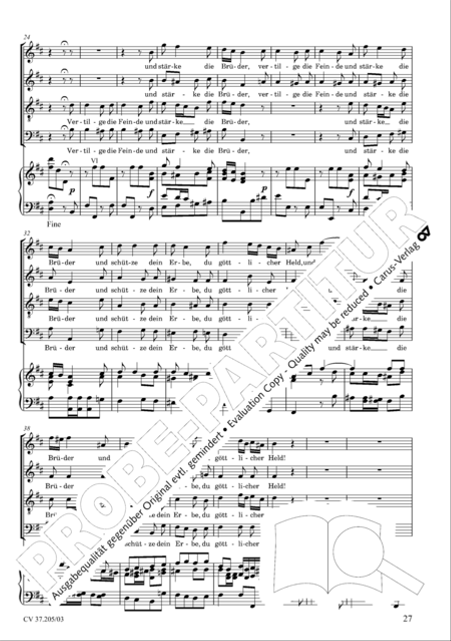 Ergreifet die Psalter, ihr christlichen Chore 4-Part scores gallery preview page 28