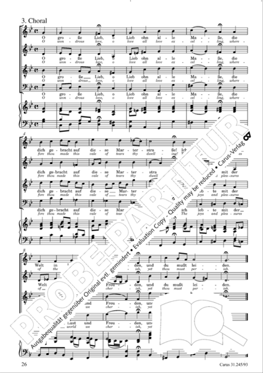 St. John Passion (Johannes-Passion) 4-Part scores gallery preview page 27