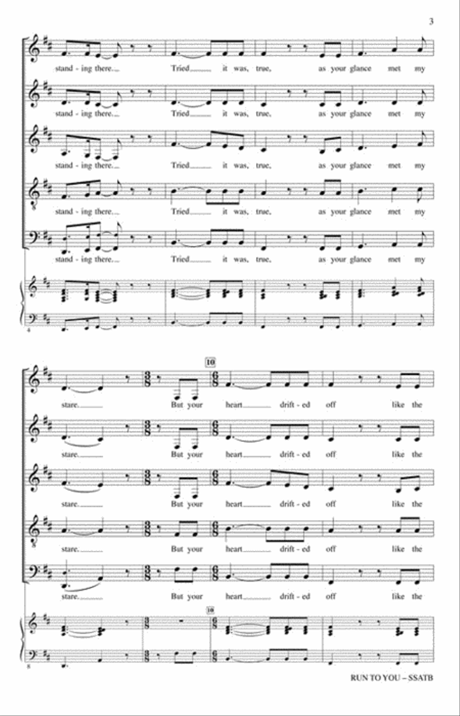 Run to You SSATB scores gallery preview page 3