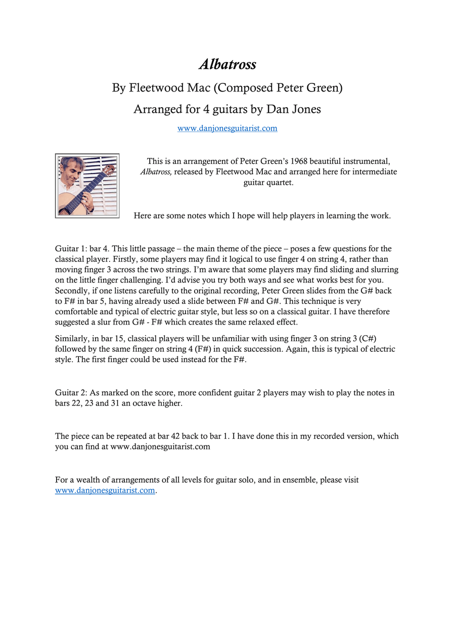 Albatross Guitar Ensemble scores gallery preview page 1