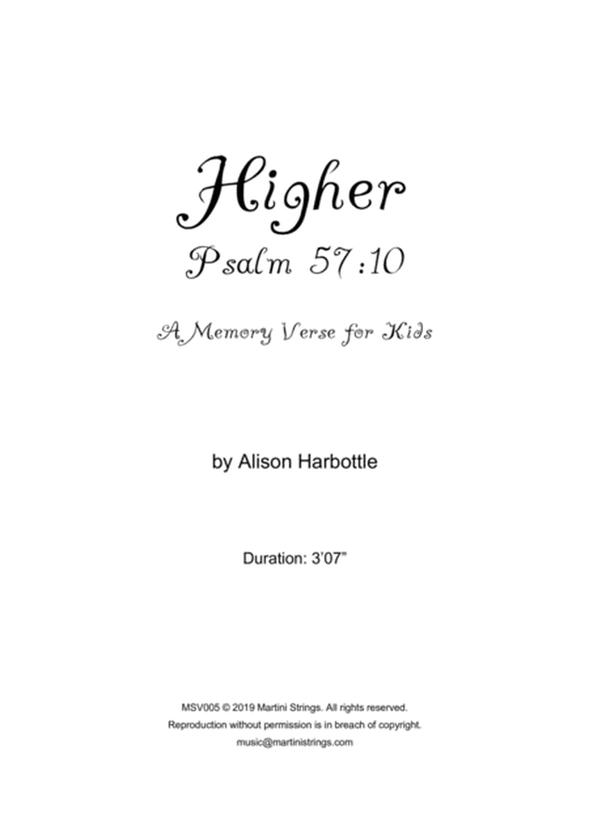 "Higher" - Psalm 57:10 memory verse image number null