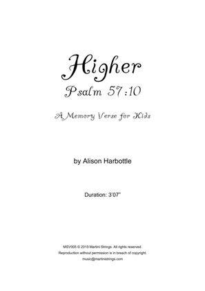 "Higher" - Psalm 57:10 memory verse
