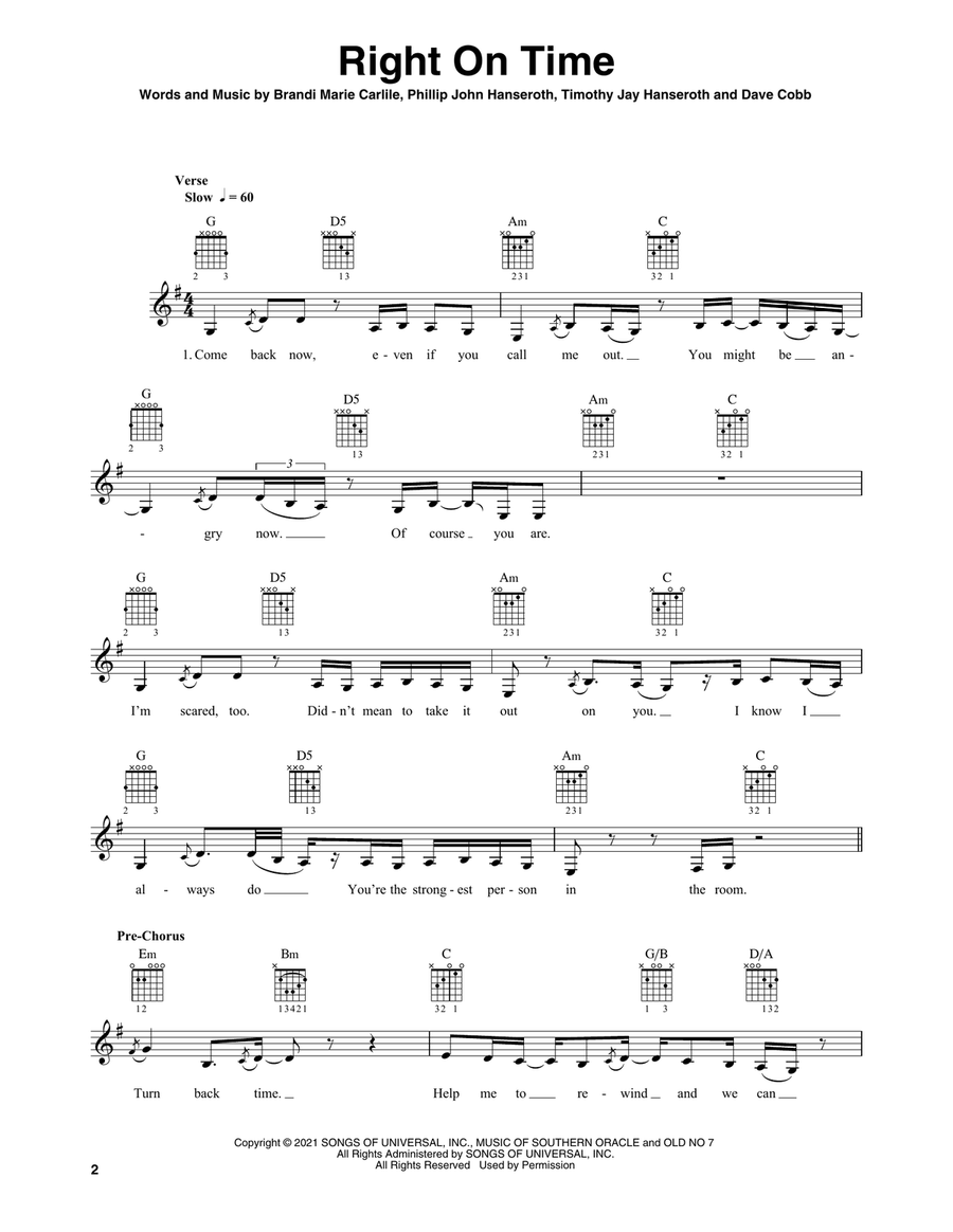 Right On Time Acoustic Guitar scores gallery preview page 1