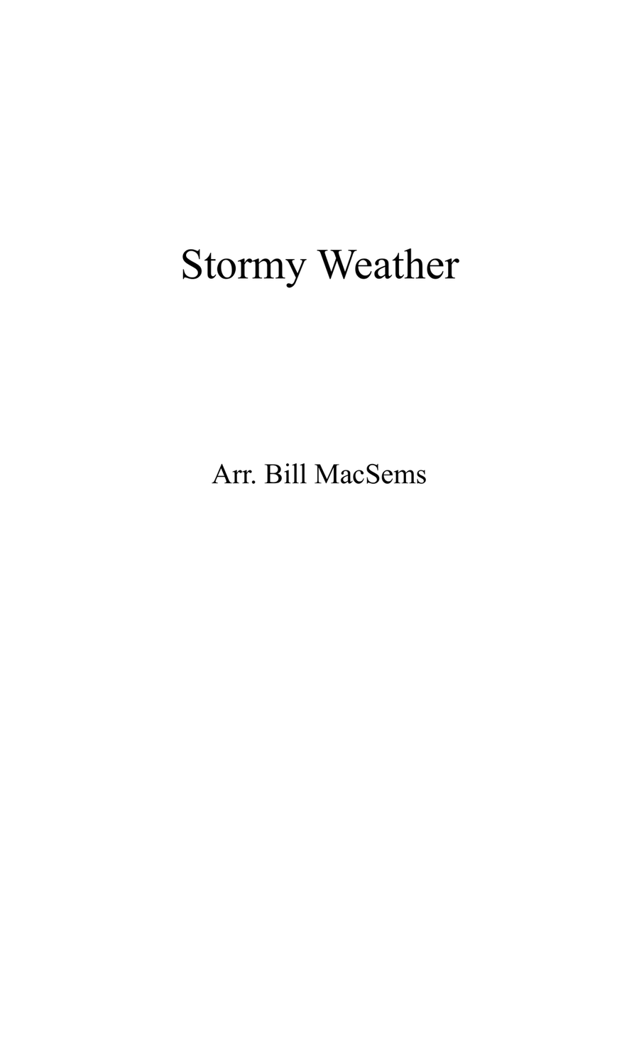 Stormy Weather