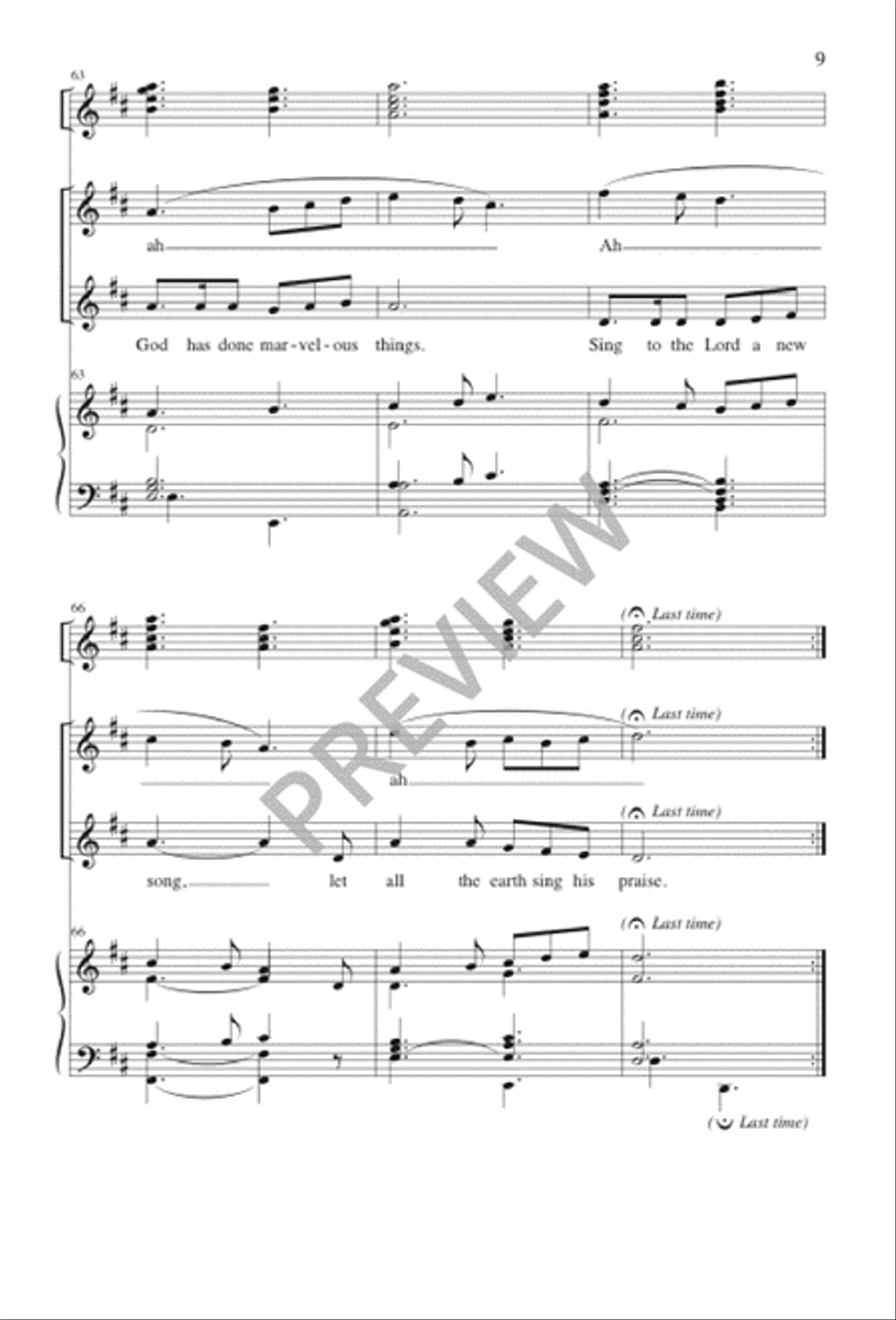 Sing to the Lord Unison Choir scores gallery preview page 9