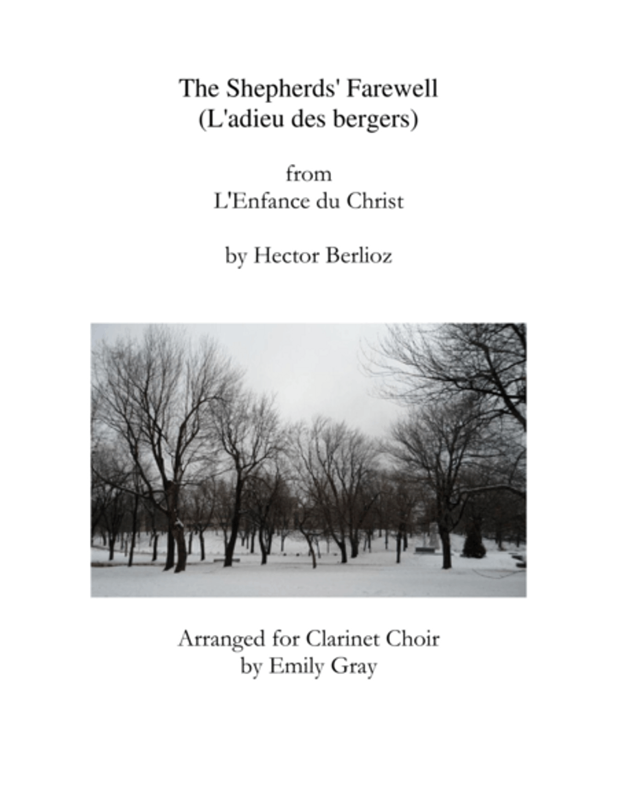 The Shepherds' Farewell, for Clarinet Choir Clarinet Choir scores gallery preview page 1