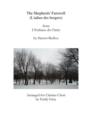 Book cover for The Shepherds' Farewell, for Clarinet Choir