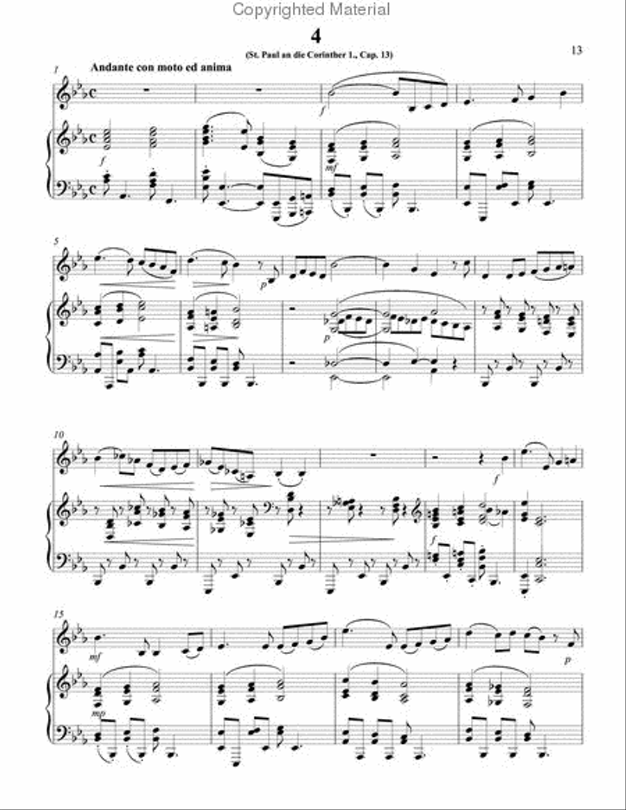 Four Serious Songs for Trumpet and Piano Trumpet Solo scores gallery preview page 5