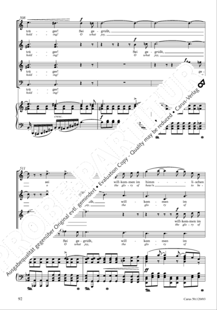 Christoforus + Das Tochterlein des Jairus (Gesamtausgabe, Bd. 9) 4-Part scores gallery preview page 93