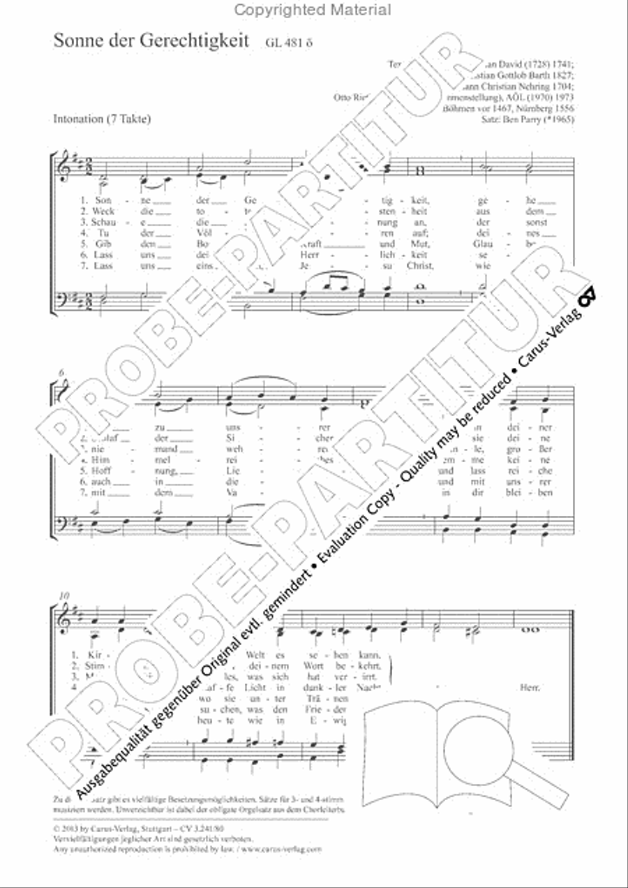 Sonne der Gerechtigkeit 4-Part scores gallery preview page 2