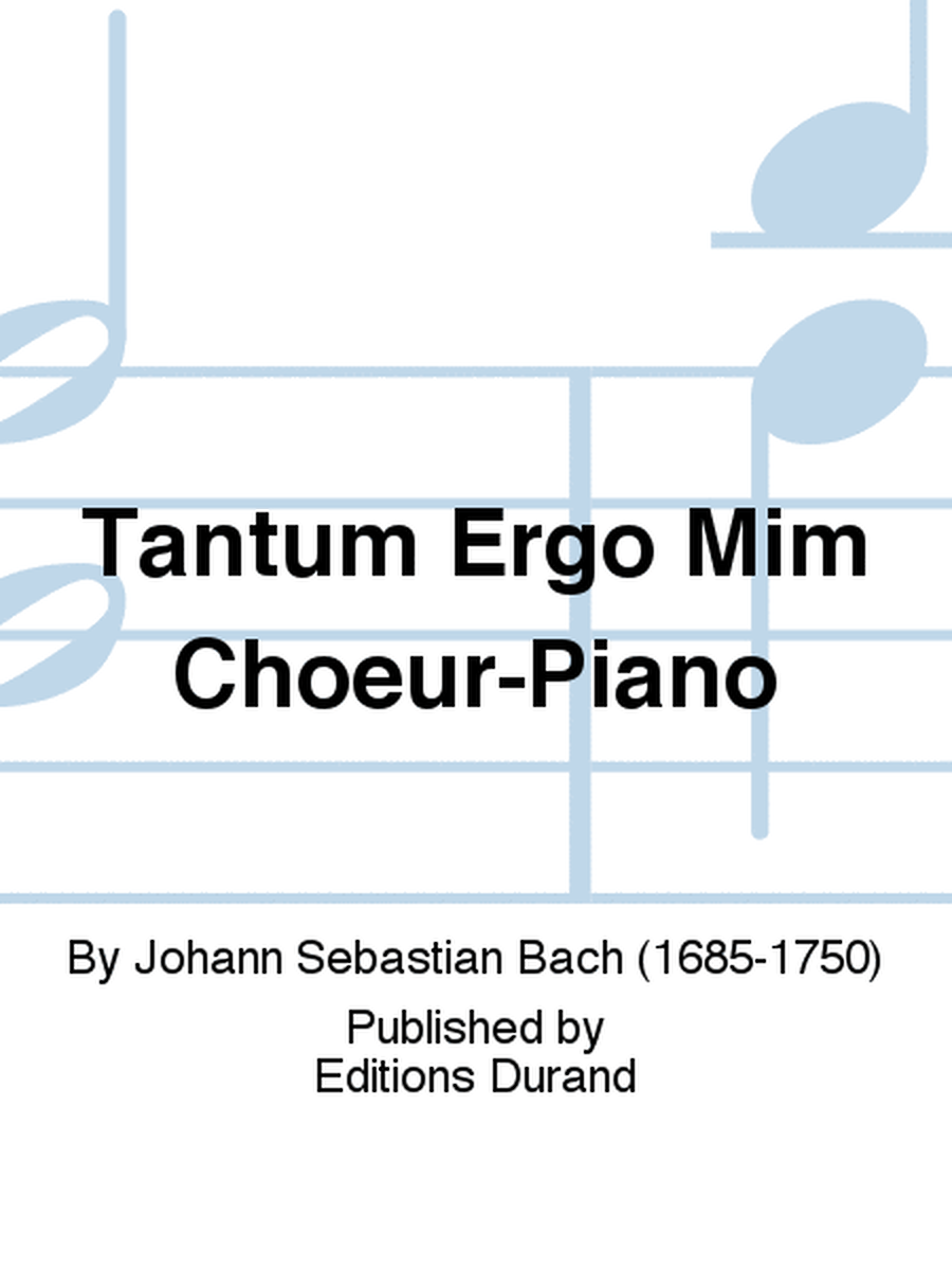 Tantum Ergo Mim Choeur-Piano