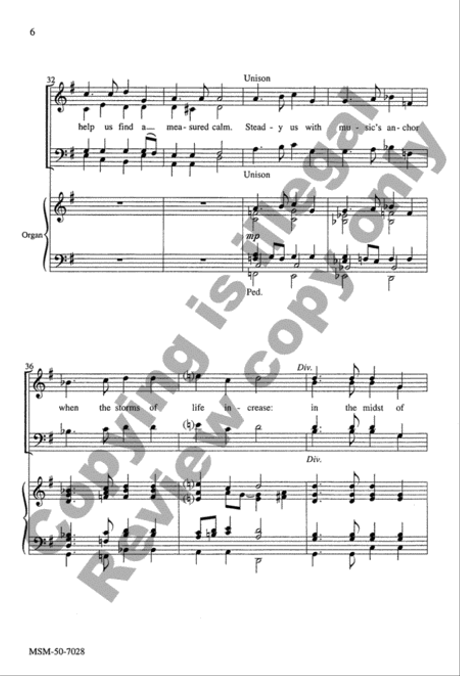 God of Grace and God of Laughter 4-Part scores gallery preview page 6