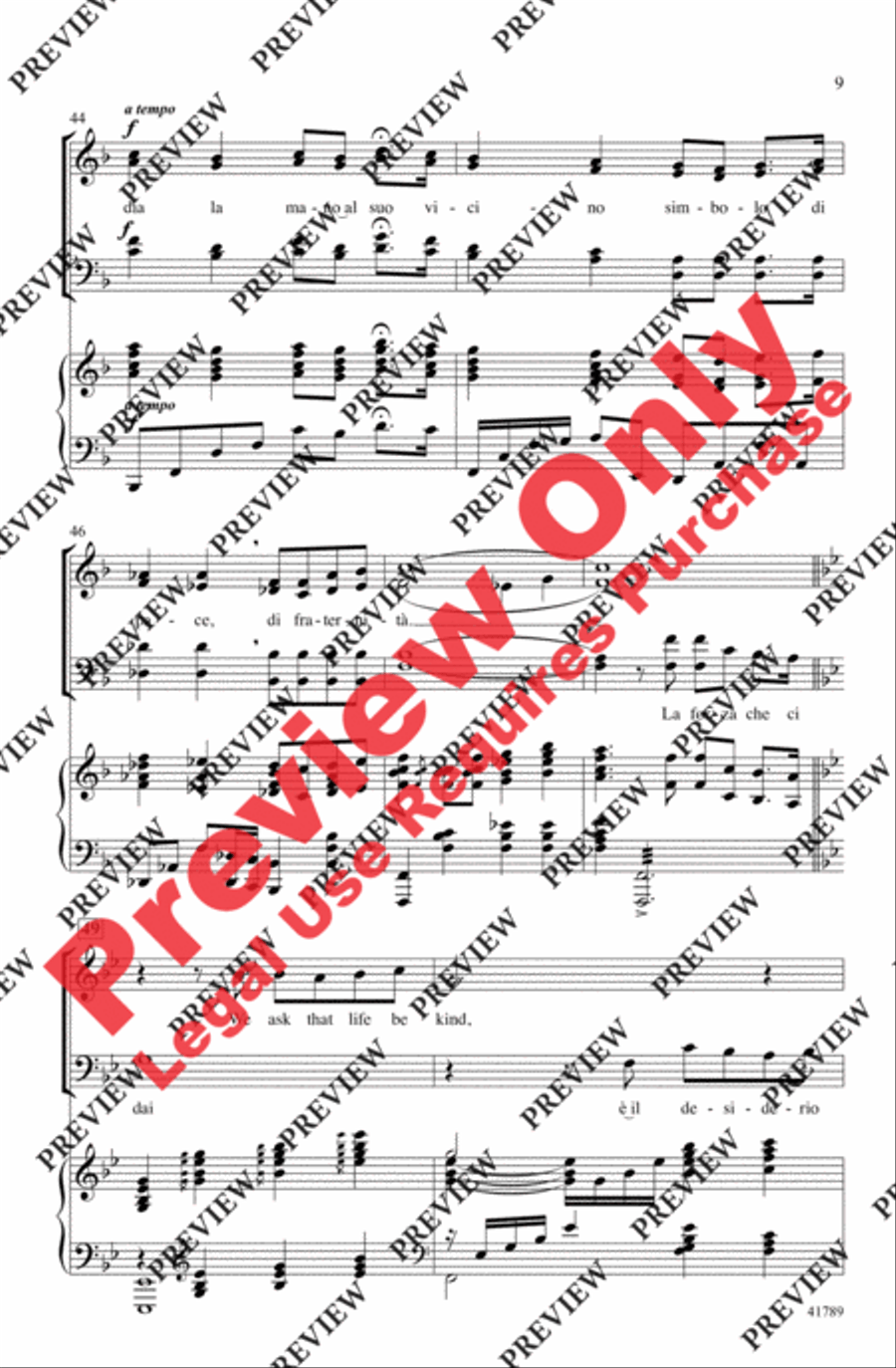 The Prayer 4-Part scores gallery preview page 9