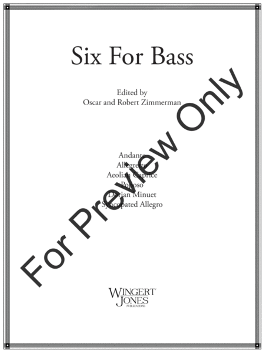 Six For Bass Double Bass scores gallery preview page 2