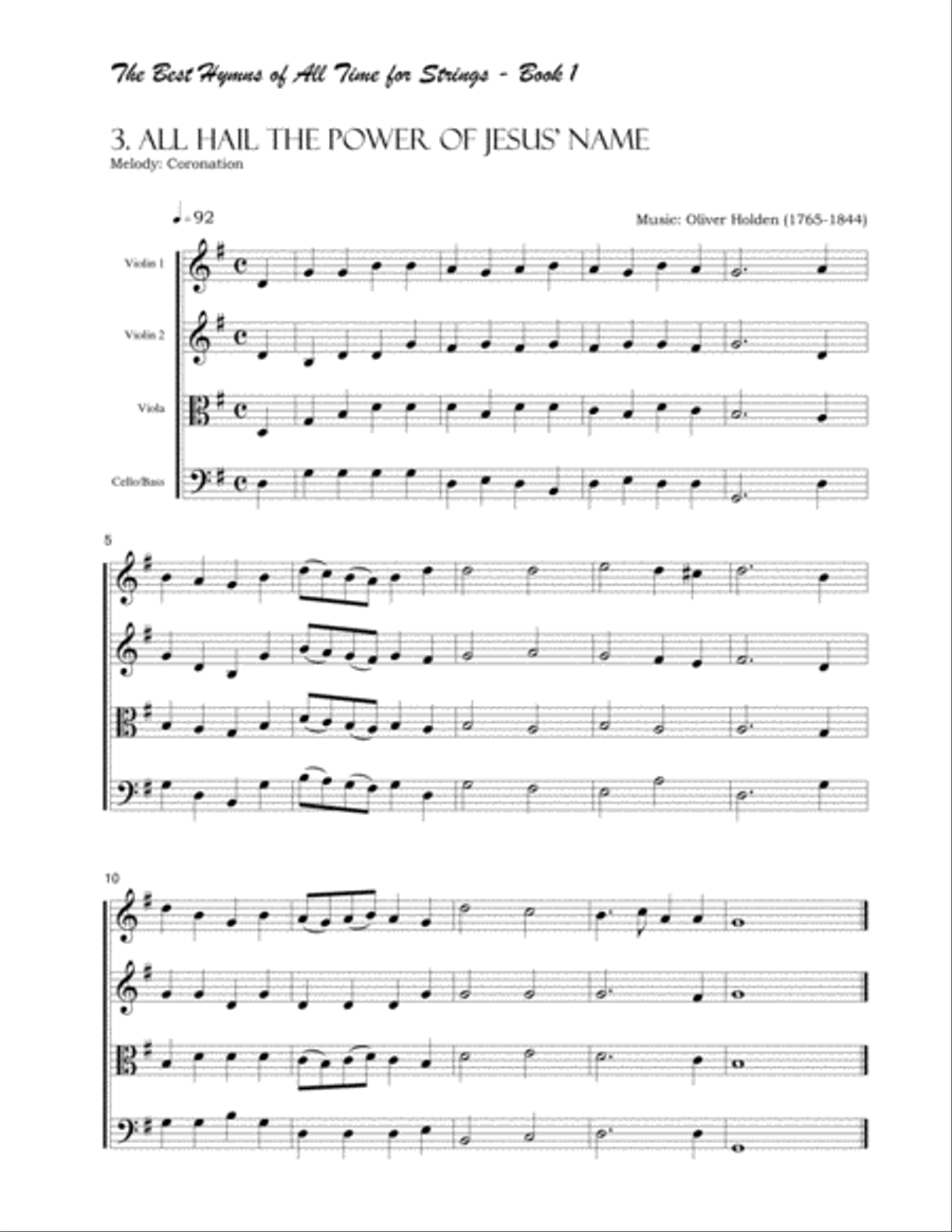 The Best Hymns of All Time (for Strings) Book 1 String Orchestra scores gallery preview page 5