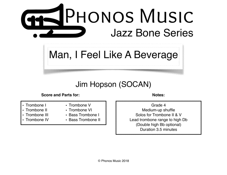 Man, I Feel Like A Beverage Brass Ensemble scores gallery preview page 1