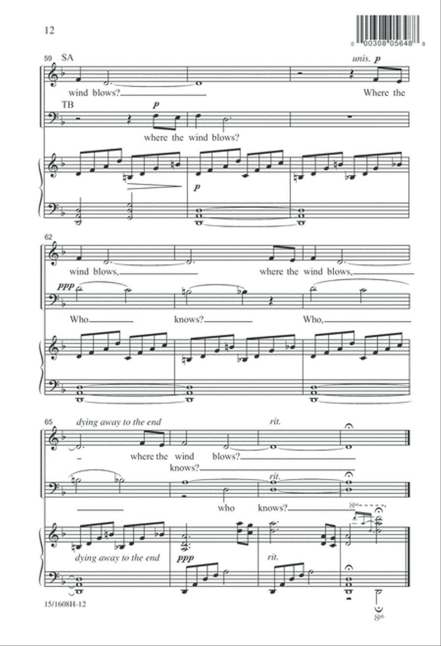 Who Knows? 4-Part scores gallery preview page 12