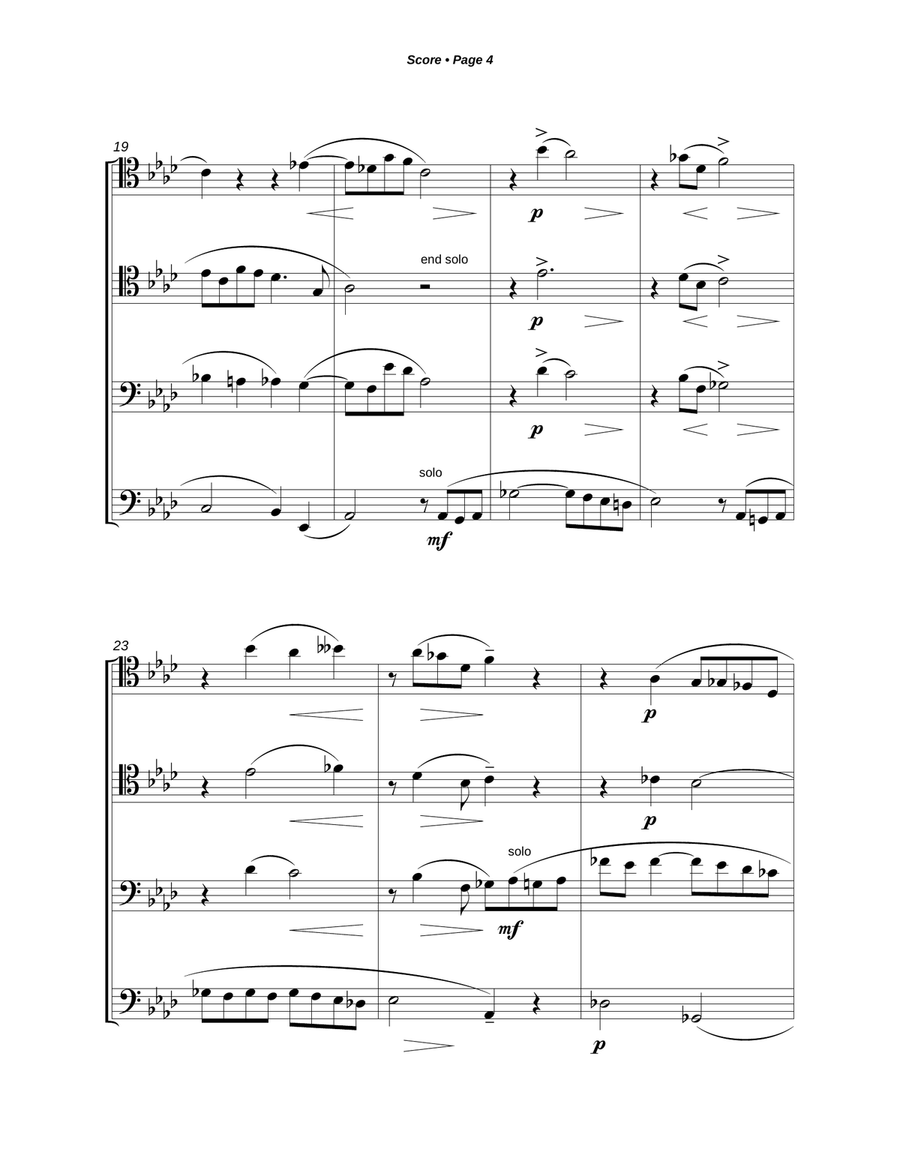 The Christmas Song (Chestnuts Roasting On An Open Fire) Brass Quartet scores gallery preview page 6