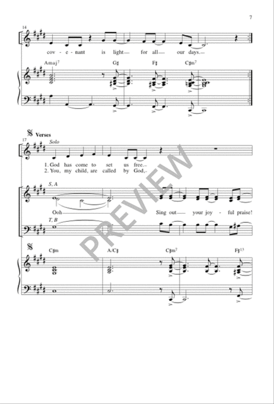 Hallelujah, Hallelu! 3-Part scores gallery preview page 7