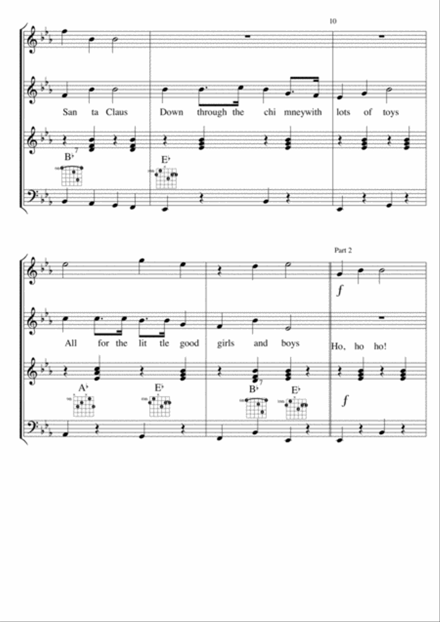 Instrumental Duet - Up on the Housetop Piano scores gallery preview page 5