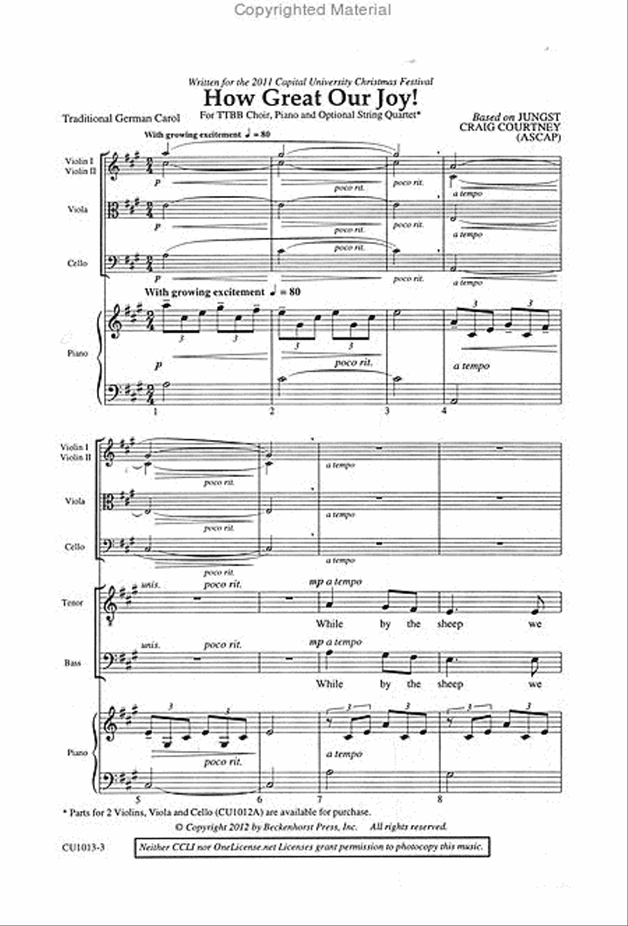 How Great Our Joy! - TTBB TTBB scores gallery preview page 2