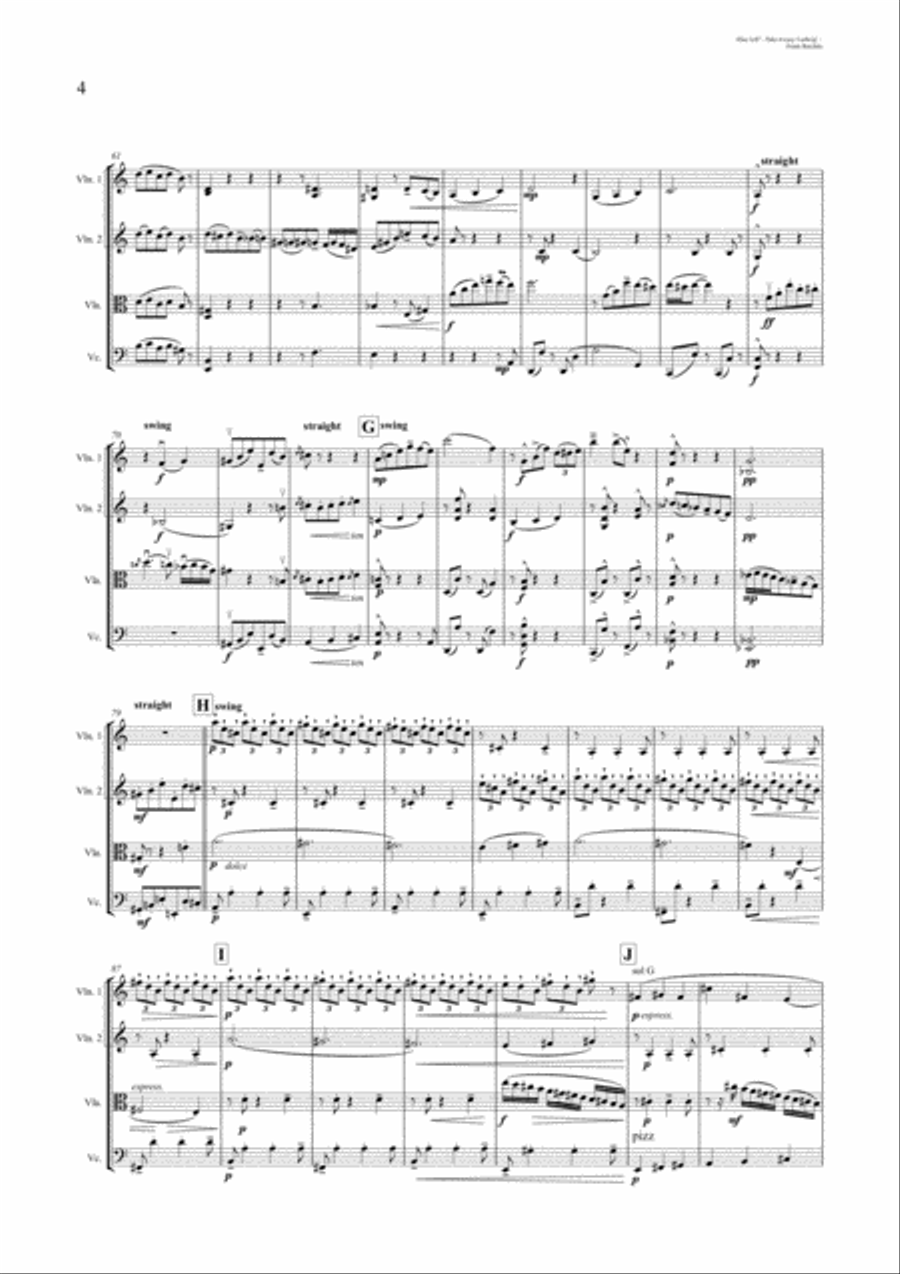 Elise left? - Take it easy, Ludwig! String Quartet scores gallery preview page 4