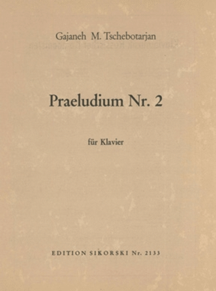 Book cover for Prelude No. 2 For Piano