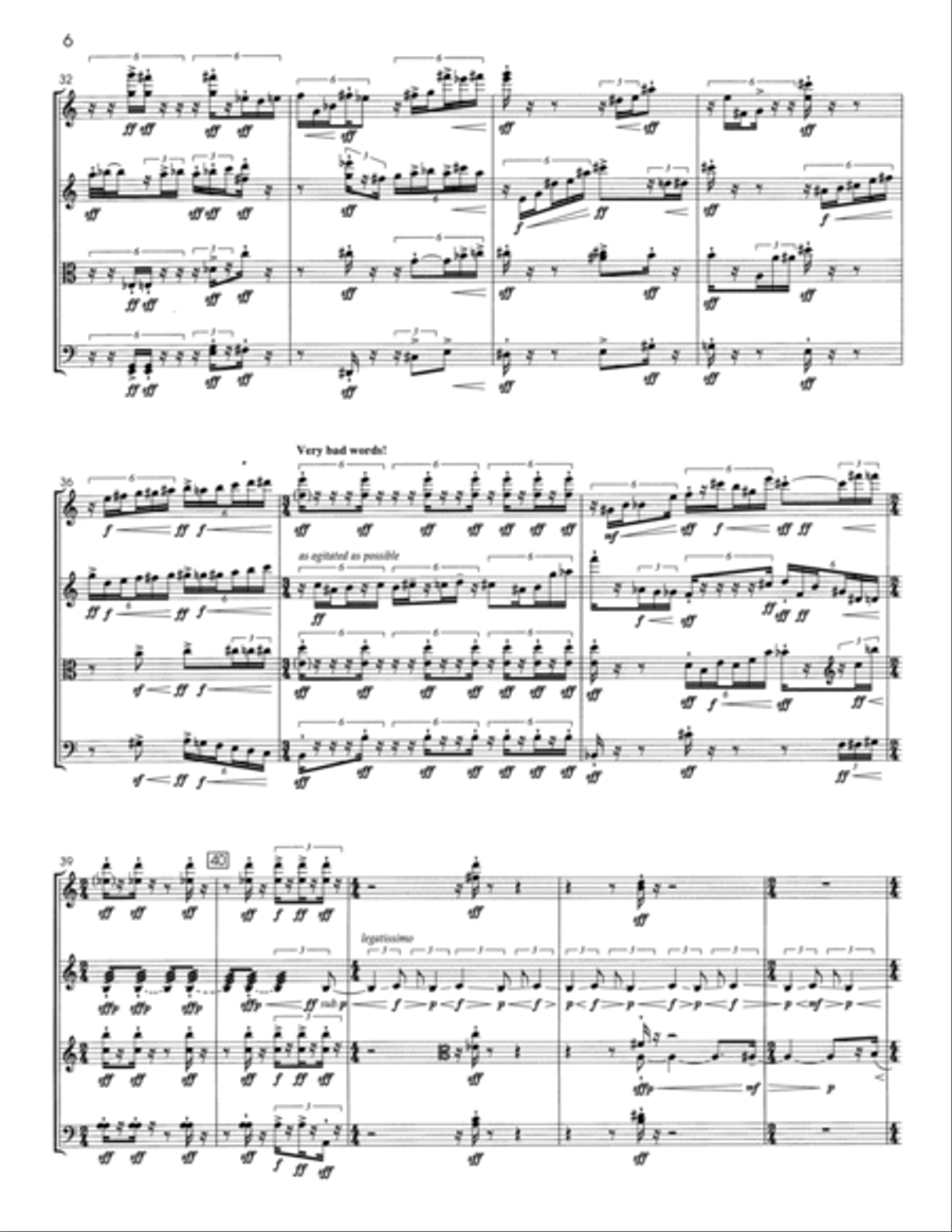 String Quartet No. 3: Among Friends String Quartet scores gallery preview page 6