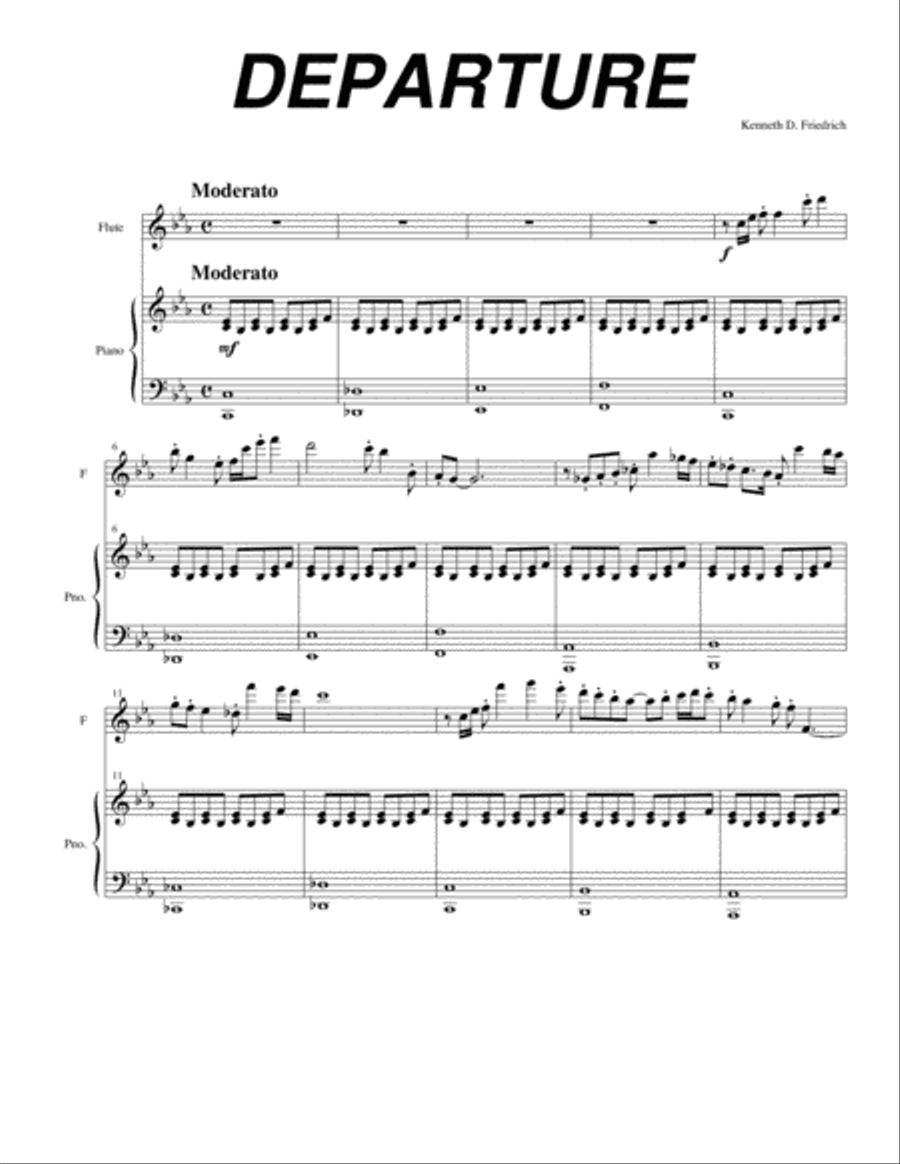 Departure Departure Flute Solo scores gallery preview page 1