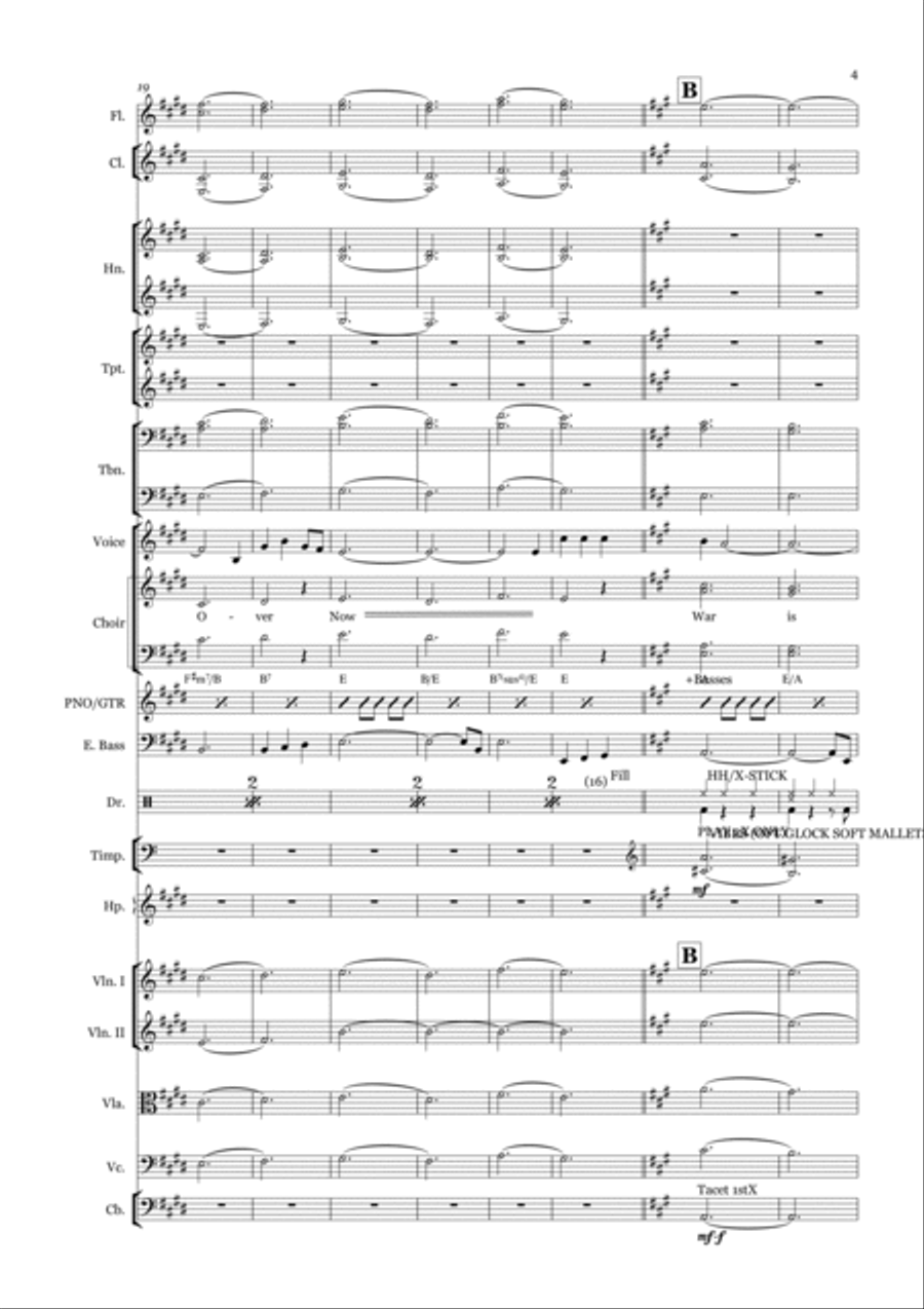 Happy Xmas (war Is Over) Full Orchestra scores gallery preview page 4