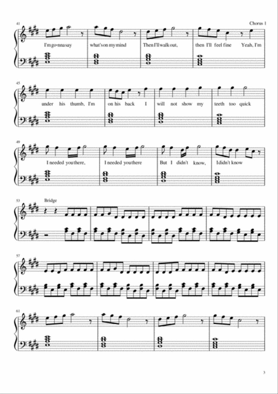 Ode To The Mets Easy Piano scores gallery preview page 3