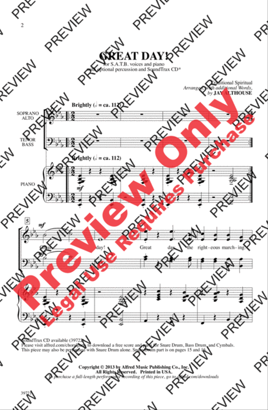 Great Day! Great Day! 4-Part scores gallery preview page 2