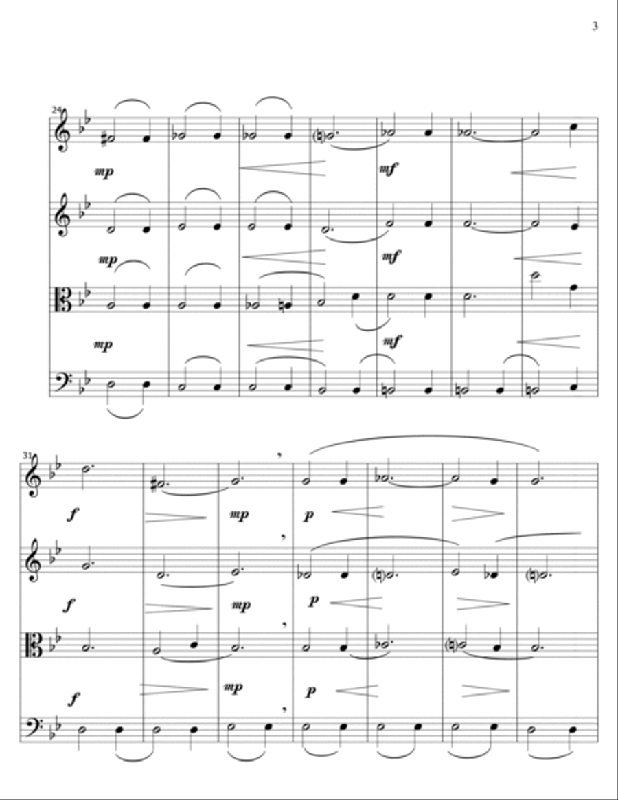 Vom Tode-Beethoven-String Quartet String Quartet scores gallery preview page 3